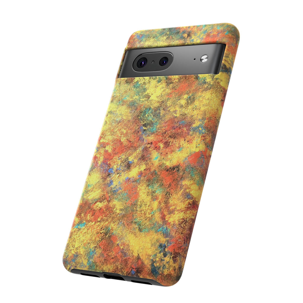 Abstract Autumn Marble Phone Case — Protective iPhone Cover with Warm Fall Colors