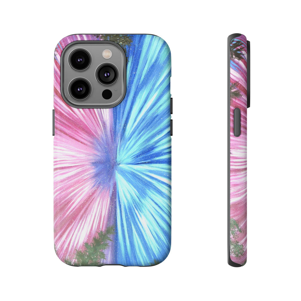 Phone Case — Pink & Blue Burst Tough Protective Case