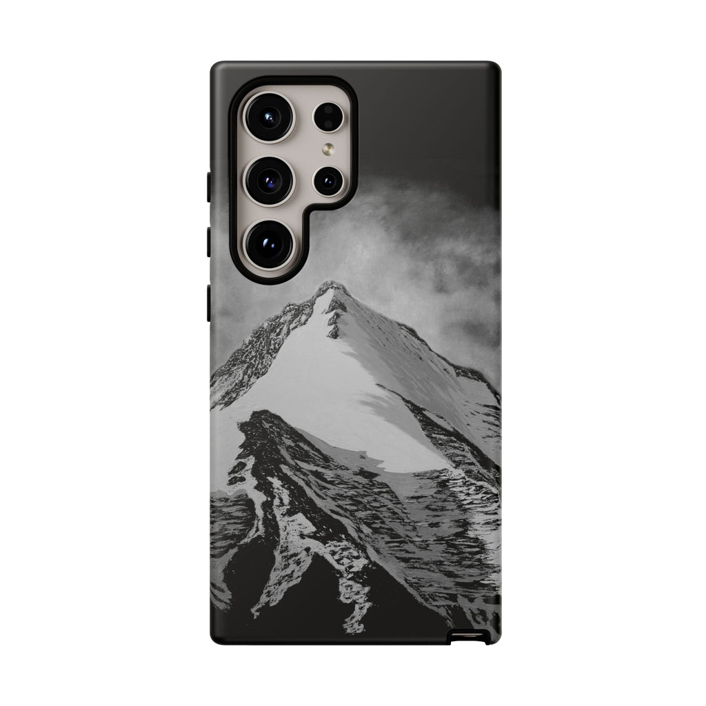 Mountain Peak Phone Case — Black & White Alpine Protective Case