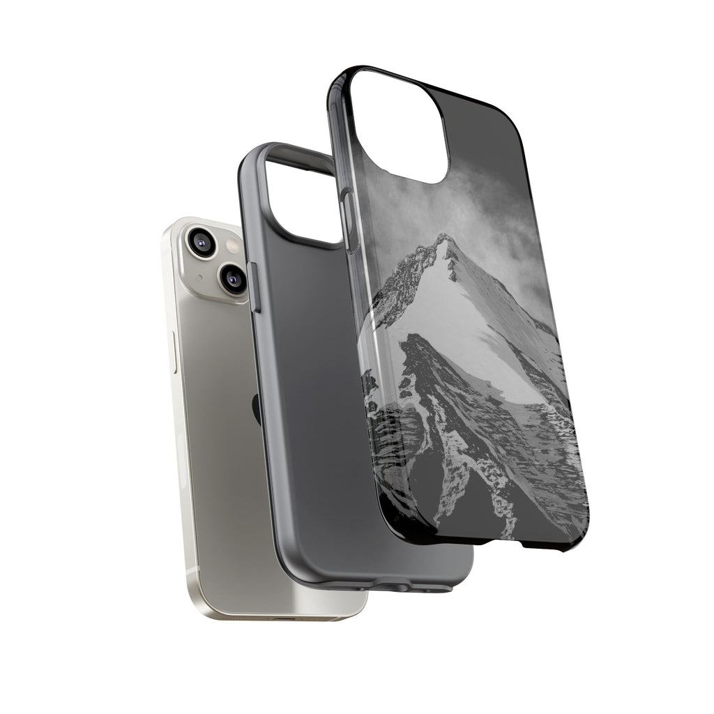 Mountain Peak Phone Case — Black & White Alpine Protective Case