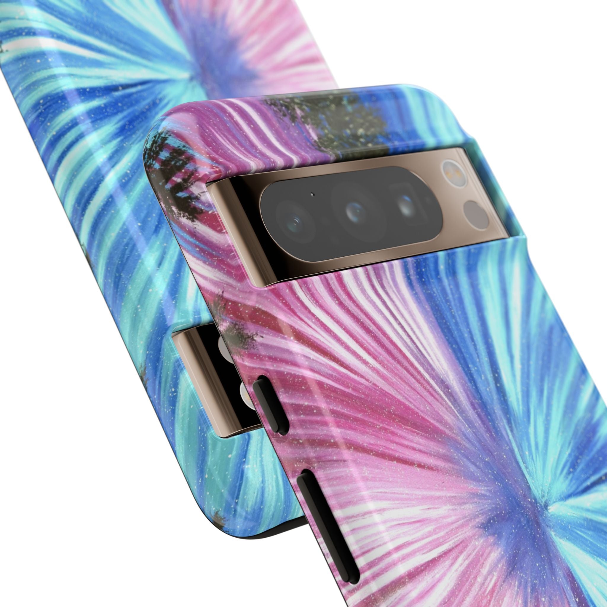 Phone Case — Pink & Blue Burst Tough Protective Case