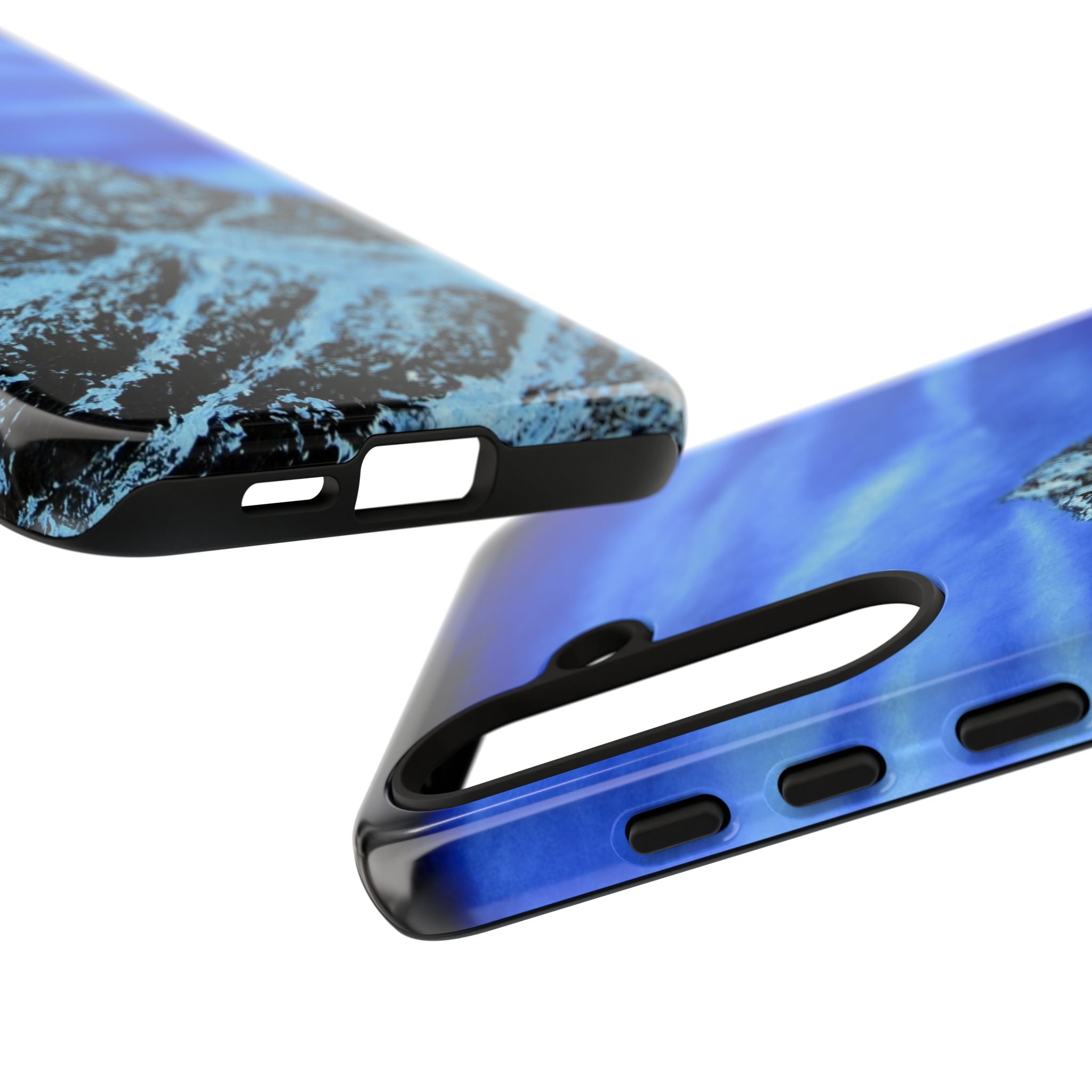 Mountain Peak Blue Tough Phone Case — Rugged Protective iPhone Cover
