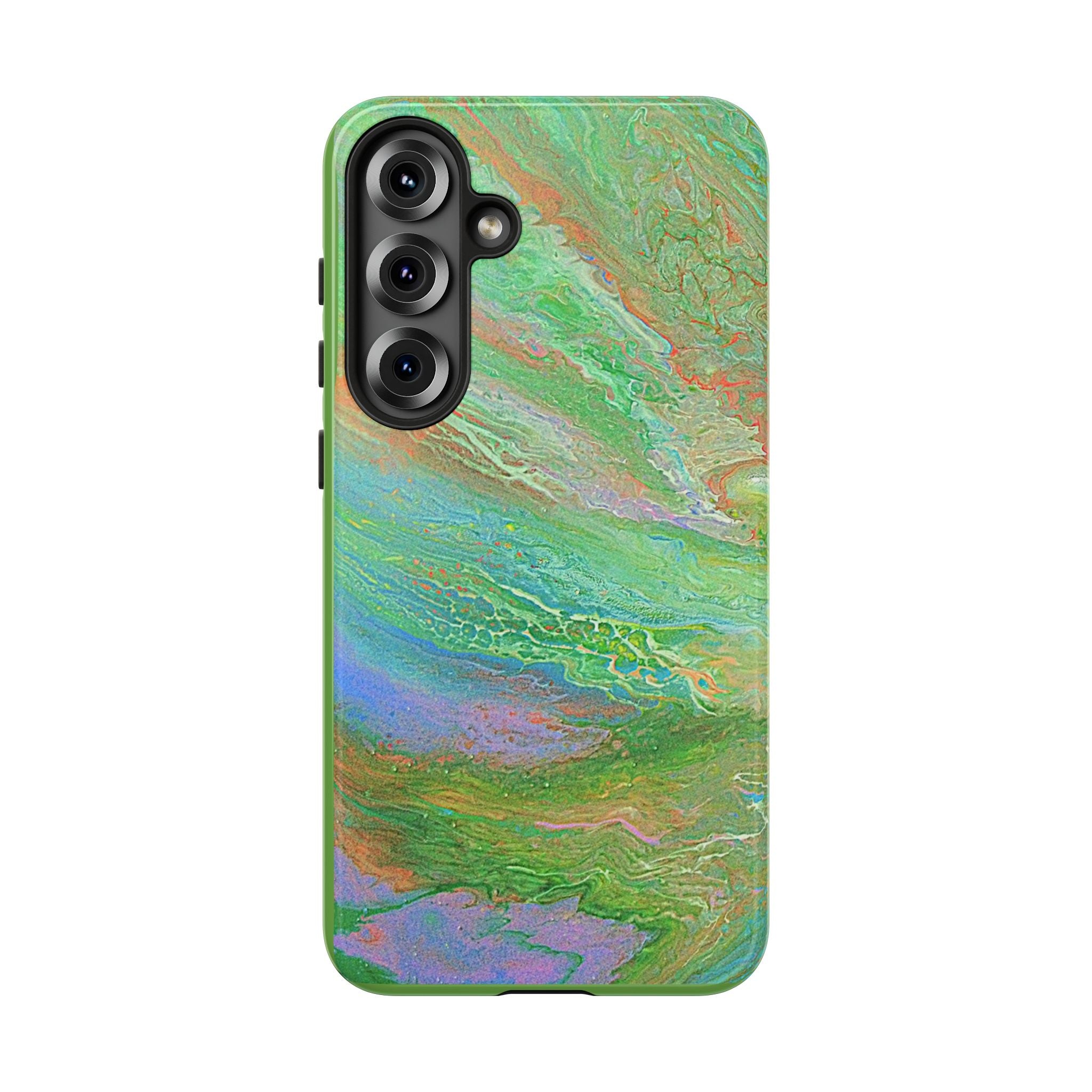 Marbled Green Abstract Phone Case — Protective Tough Case for iPhone