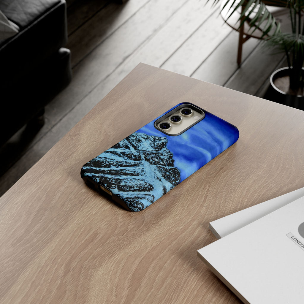 Mountain Peak Blue Tough Phone Case — Rugged Protective iPhone Cover