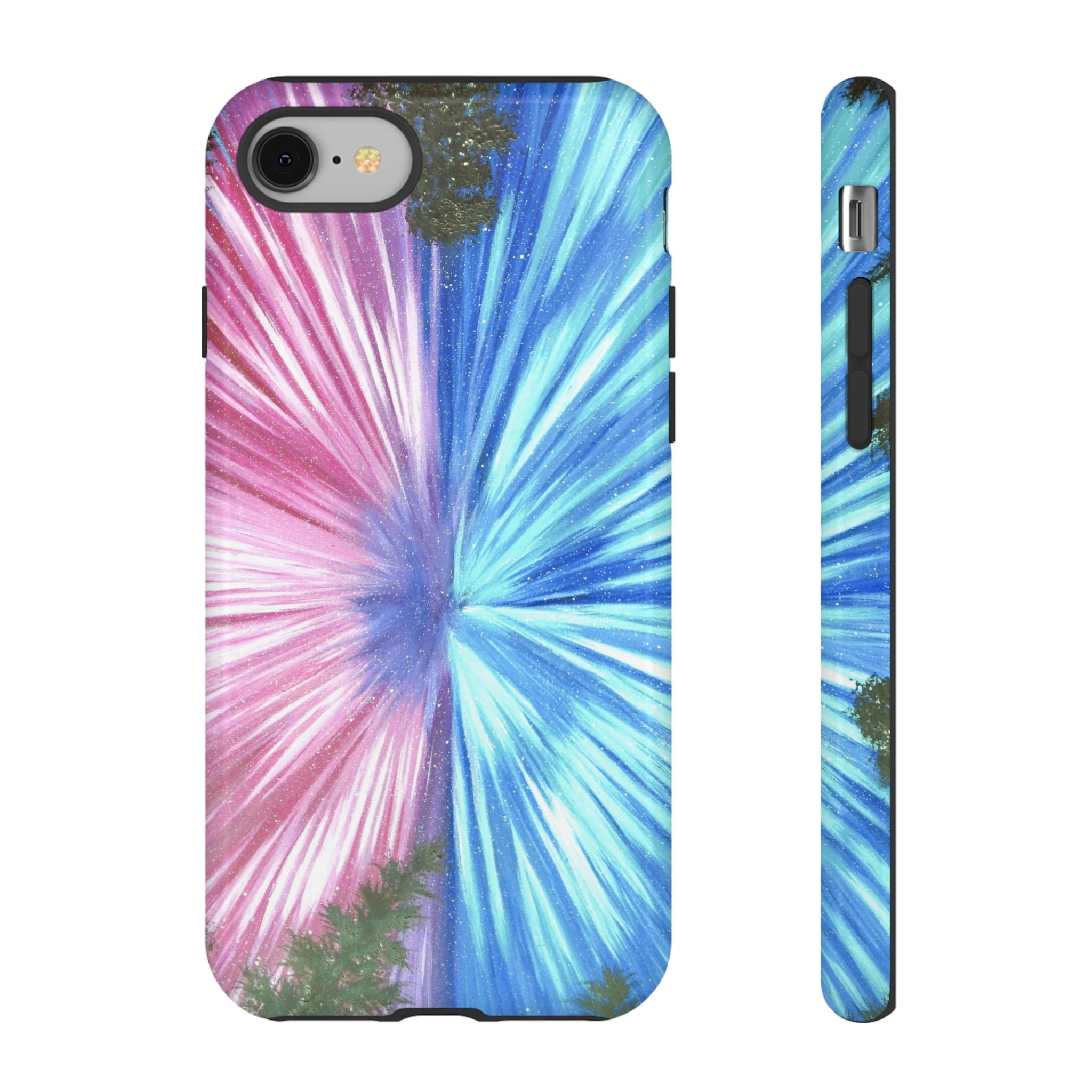Phone Case — Pink & Blue Burst Tough Protective Case