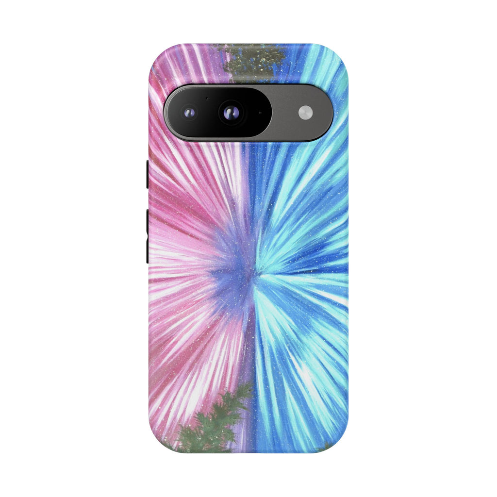 Phone Case — Pink & Blue Burst Tough Protective Case