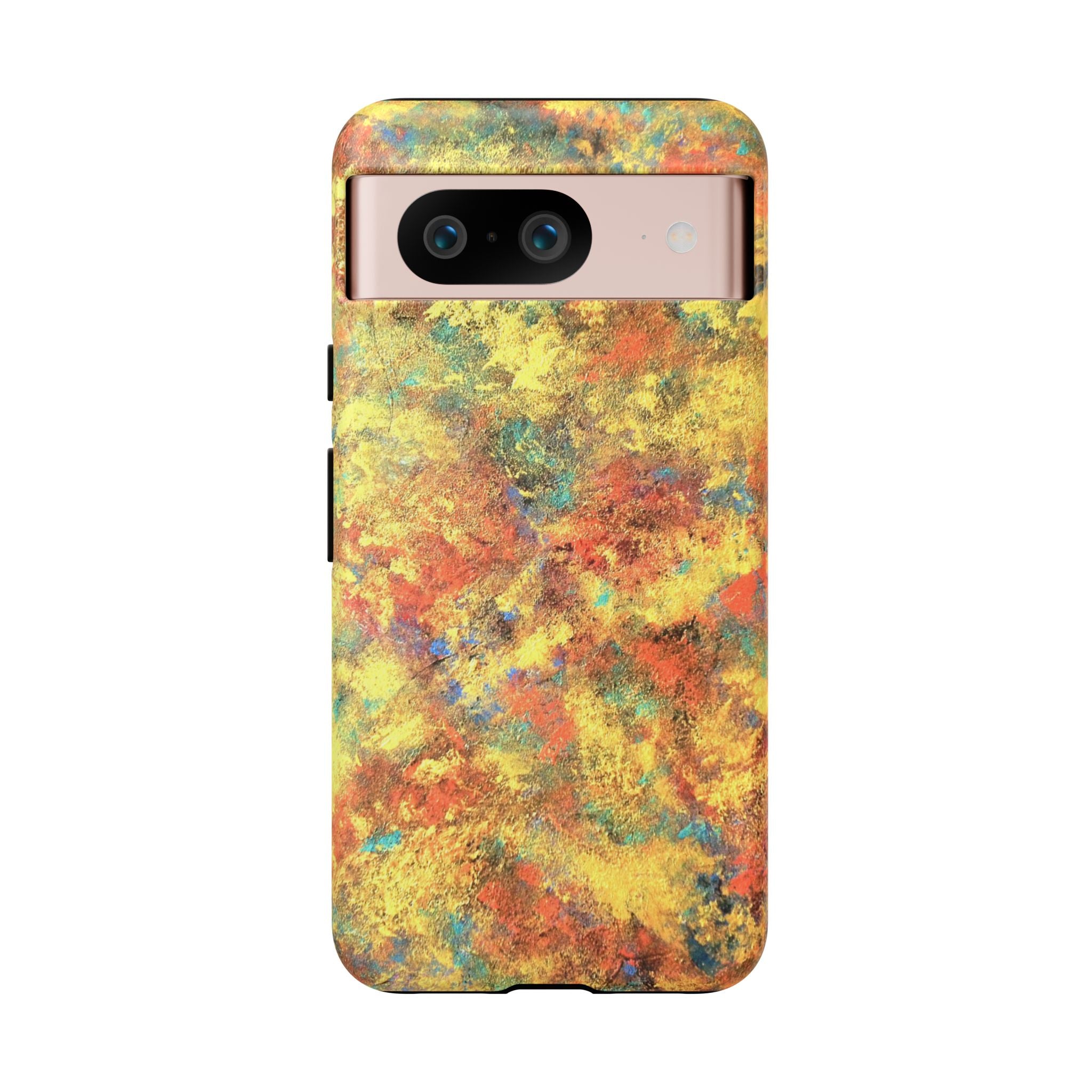 Abstract Autumn Marble Phone Case — Protective iPhone Cover with Warm Fall Colors