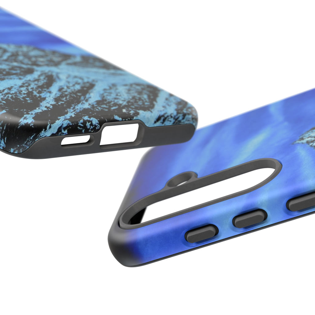 Mountain Peak Blue Tough Phone Case — Rugged Protective iPhone Cover