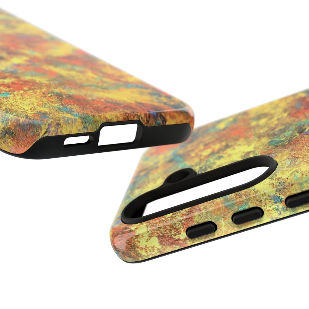 Abstract Autumn Marble Phone Case — Protective iPhone Cover with Warm Fall Colors
