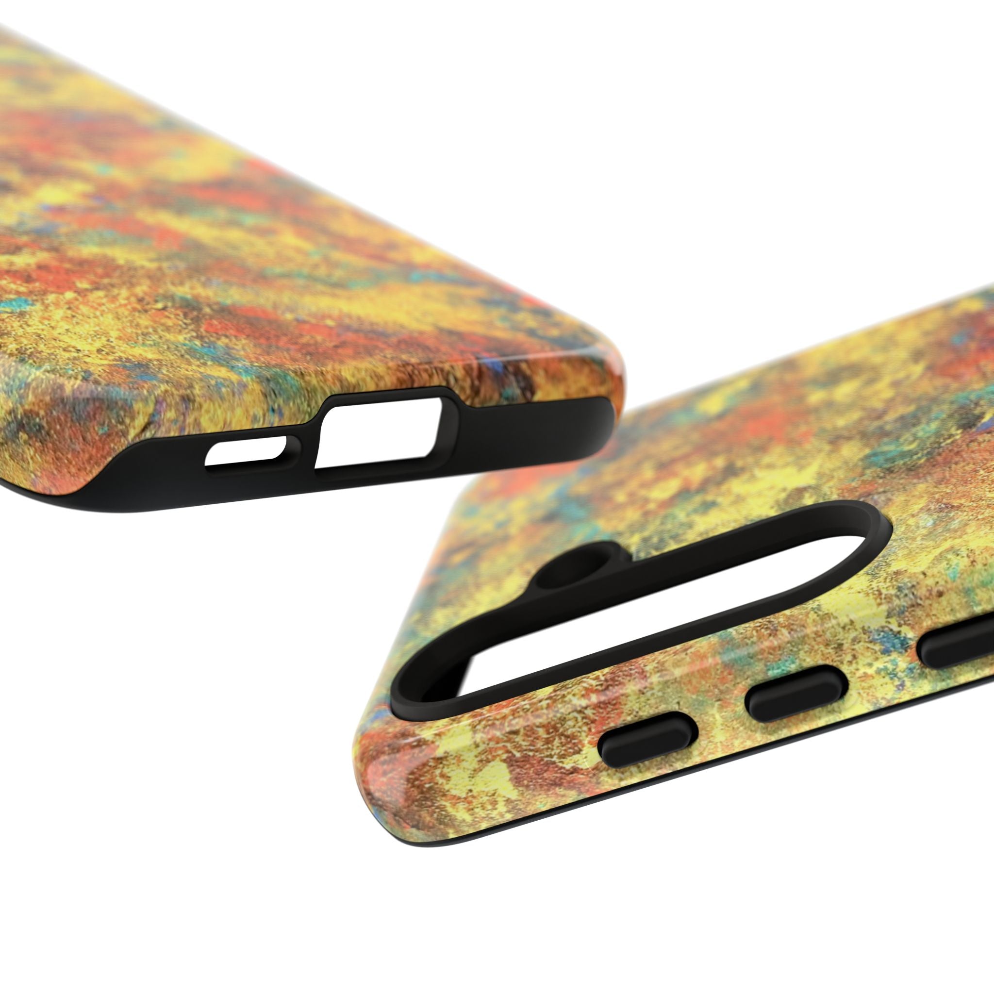 Abstract Autumn Marble Phone Case — Protective iPhone Cover with Warm Fall Colors