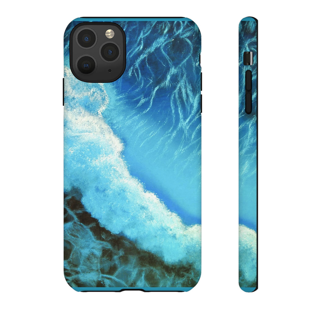 Ocean Wave Tough Phone Case — Blue Sea Water Protective Cover