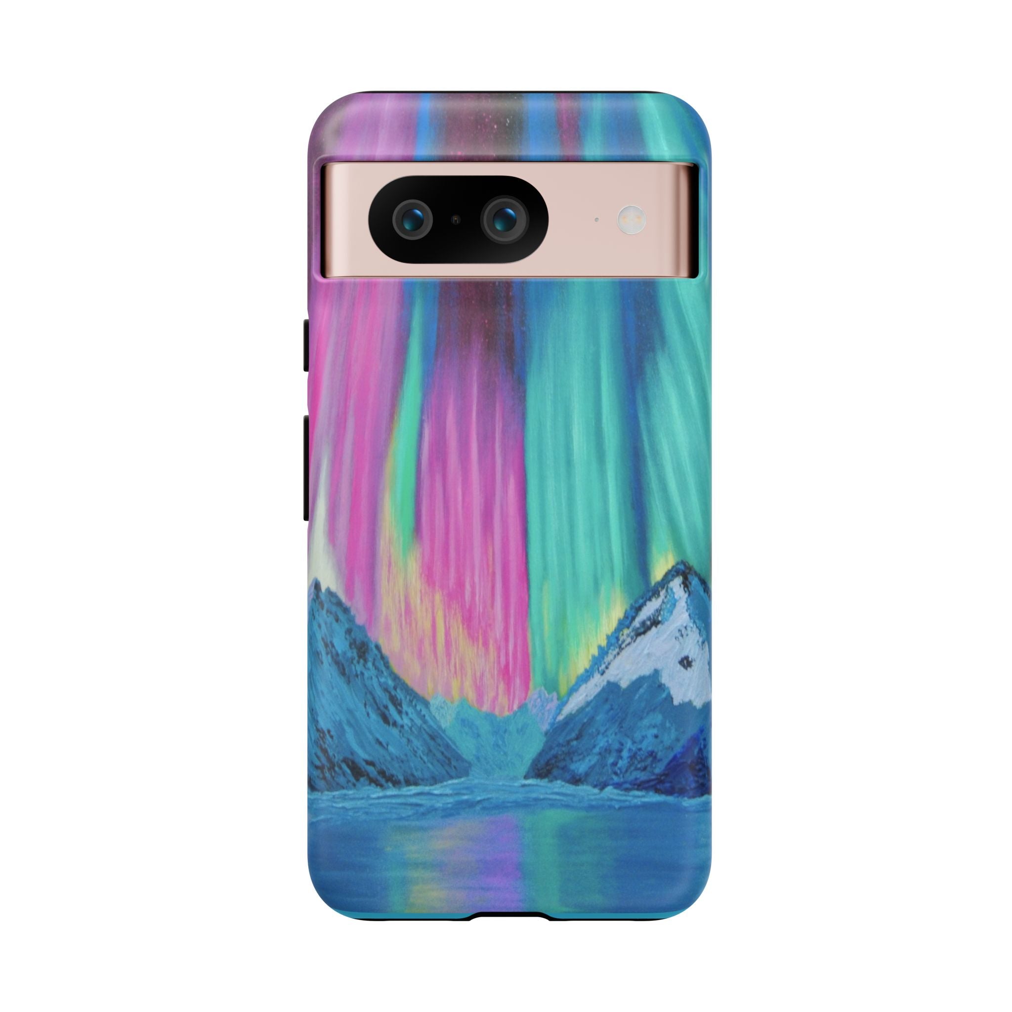 Aurora Mountain Tough Phone Case — Northern Lights Protective iPhone Cover