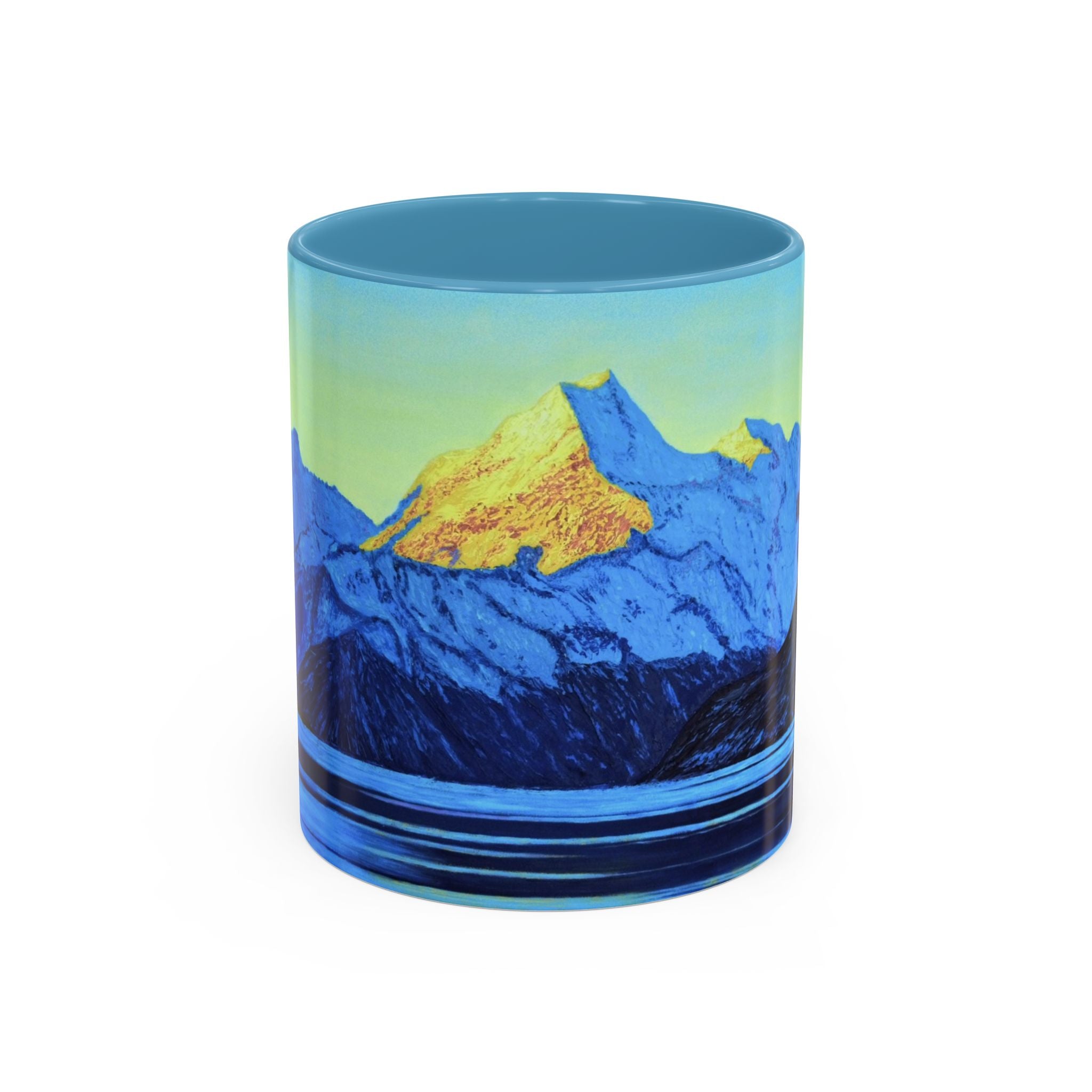 Blue Mountain Accent Coffee Mug – Sunrise Alpine Scenic 11/15oz