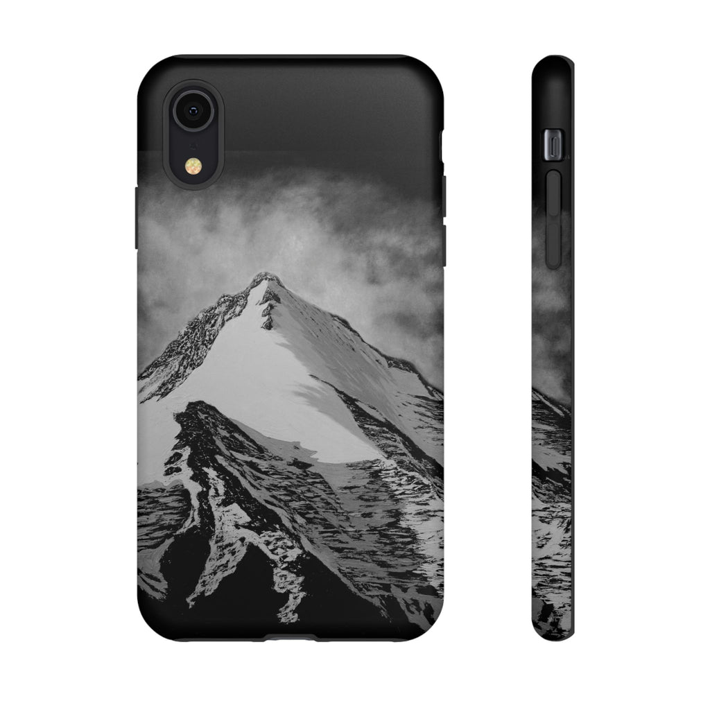 Mountain Peak Phone Case — Black & White Alpine Protective Case