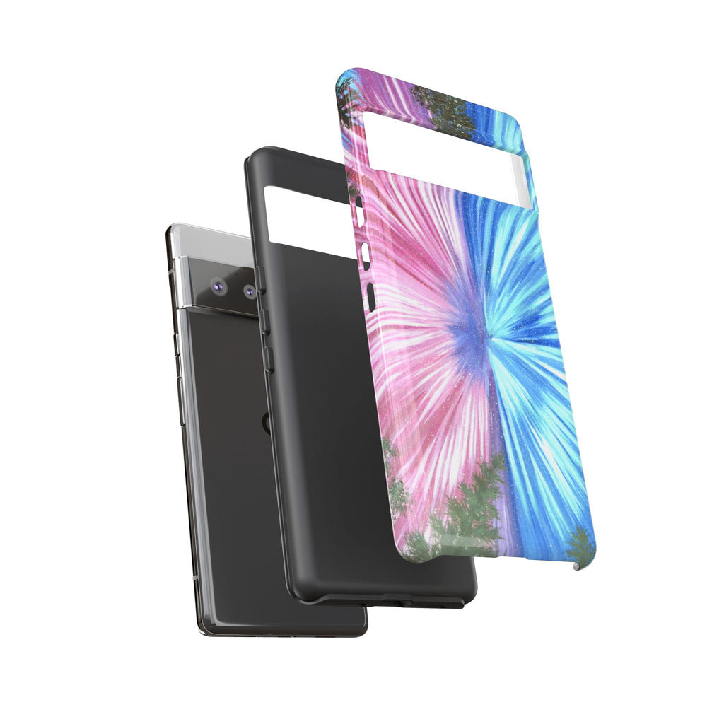 Phone Case — Pink & Blue Burst Tough Protective Case