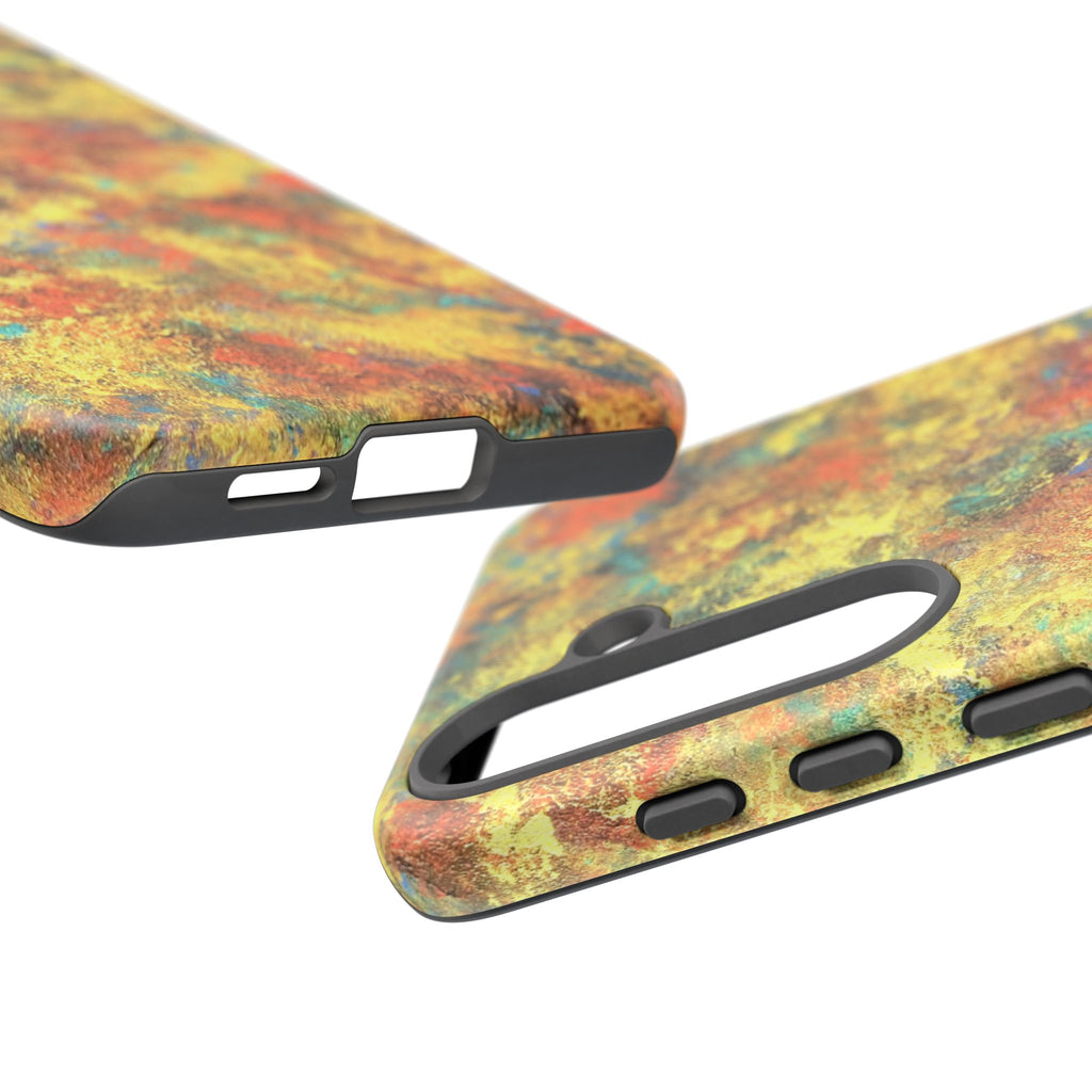 Abstract Autumn Marble Phone Case — Protective iPhone Cover with Warm Fall Colors