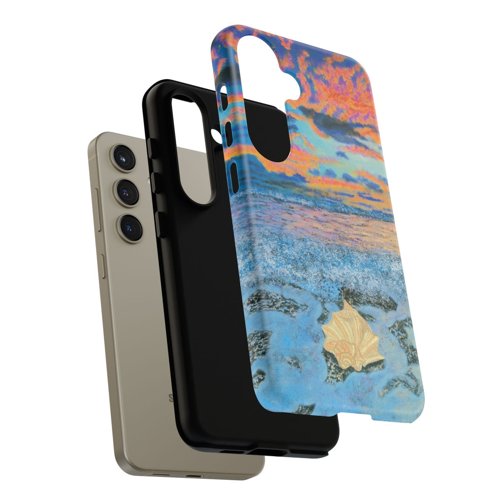 Beach Sunset Phone Case — Tropical Ocean Waves Protective iPhone Cover
