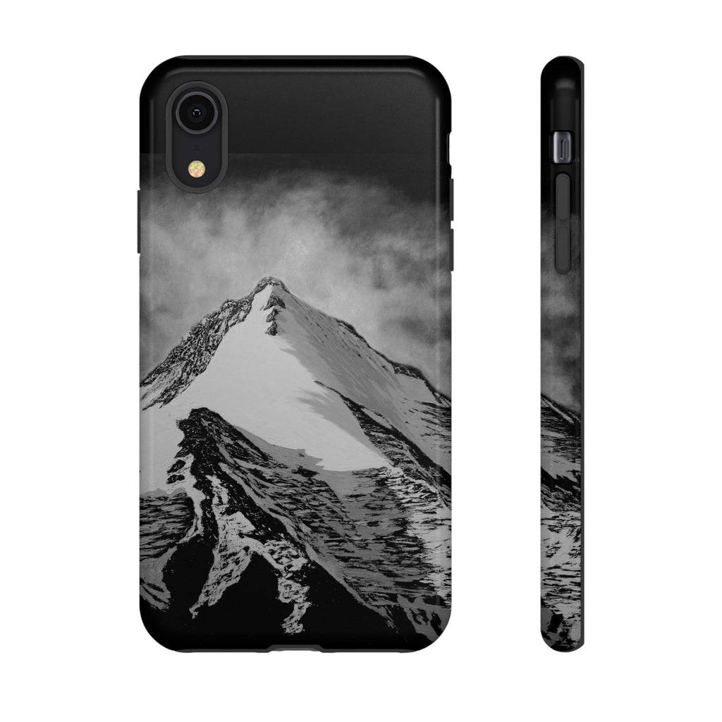 Mountain Peak Phone Case — Black & White Alpine Protective Case