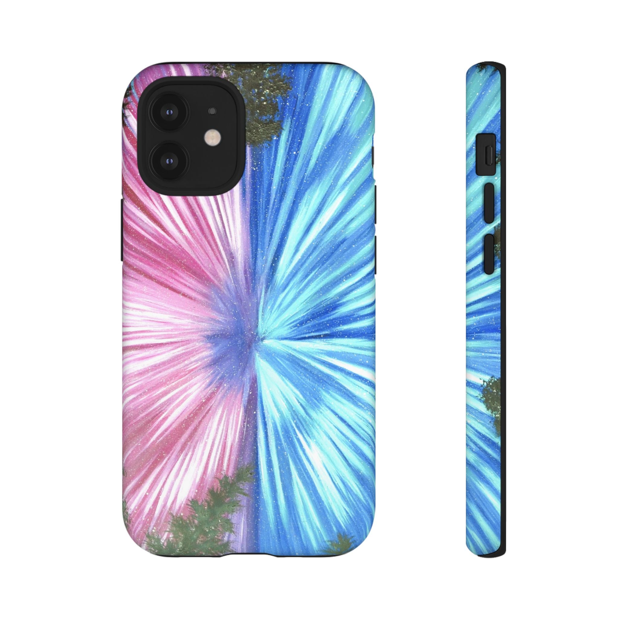 Phone Case — Pink & Blue Burst Tough Protective Case
