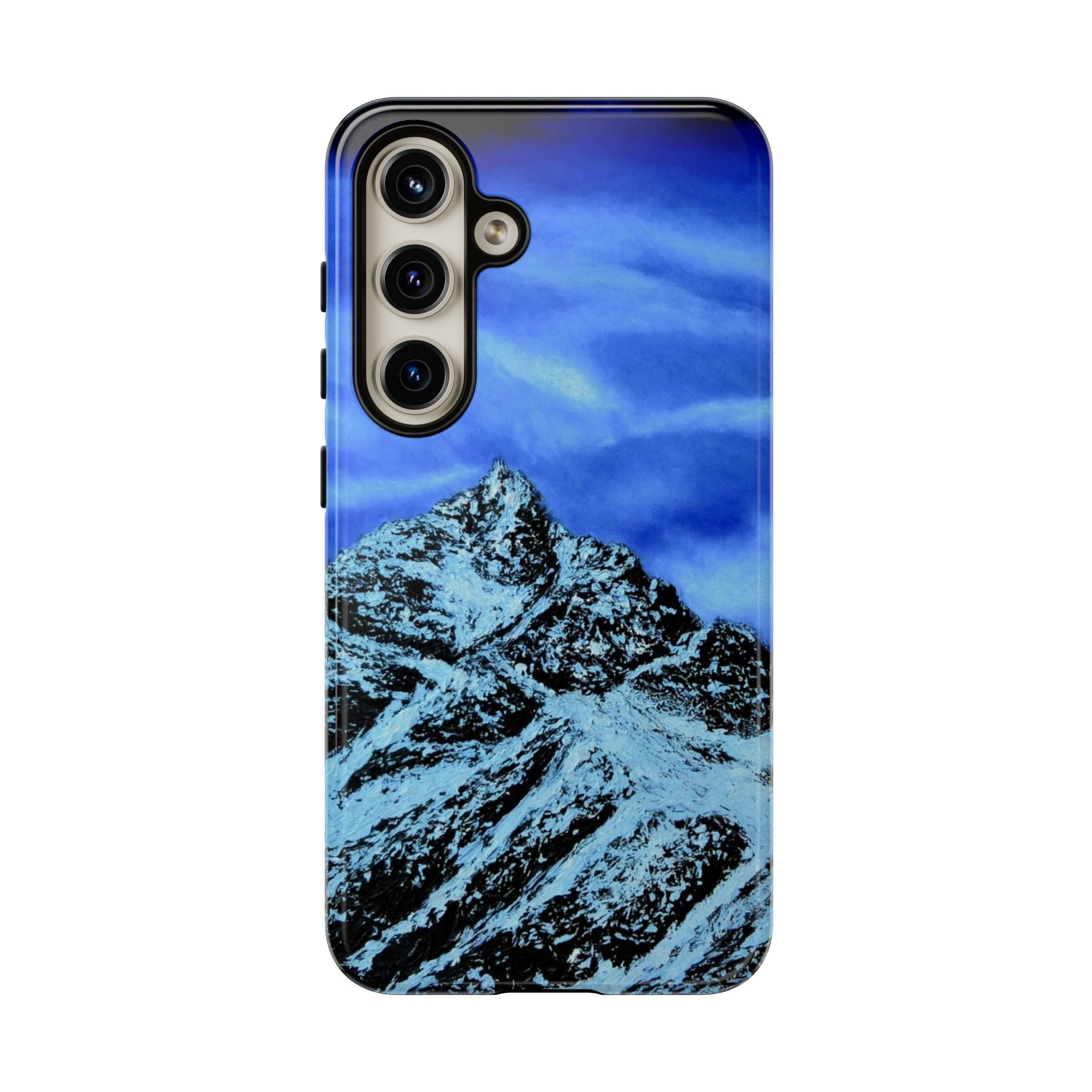 Mountain Peak Blue Tough Phone Case — Rugged Protective iPhone Cover