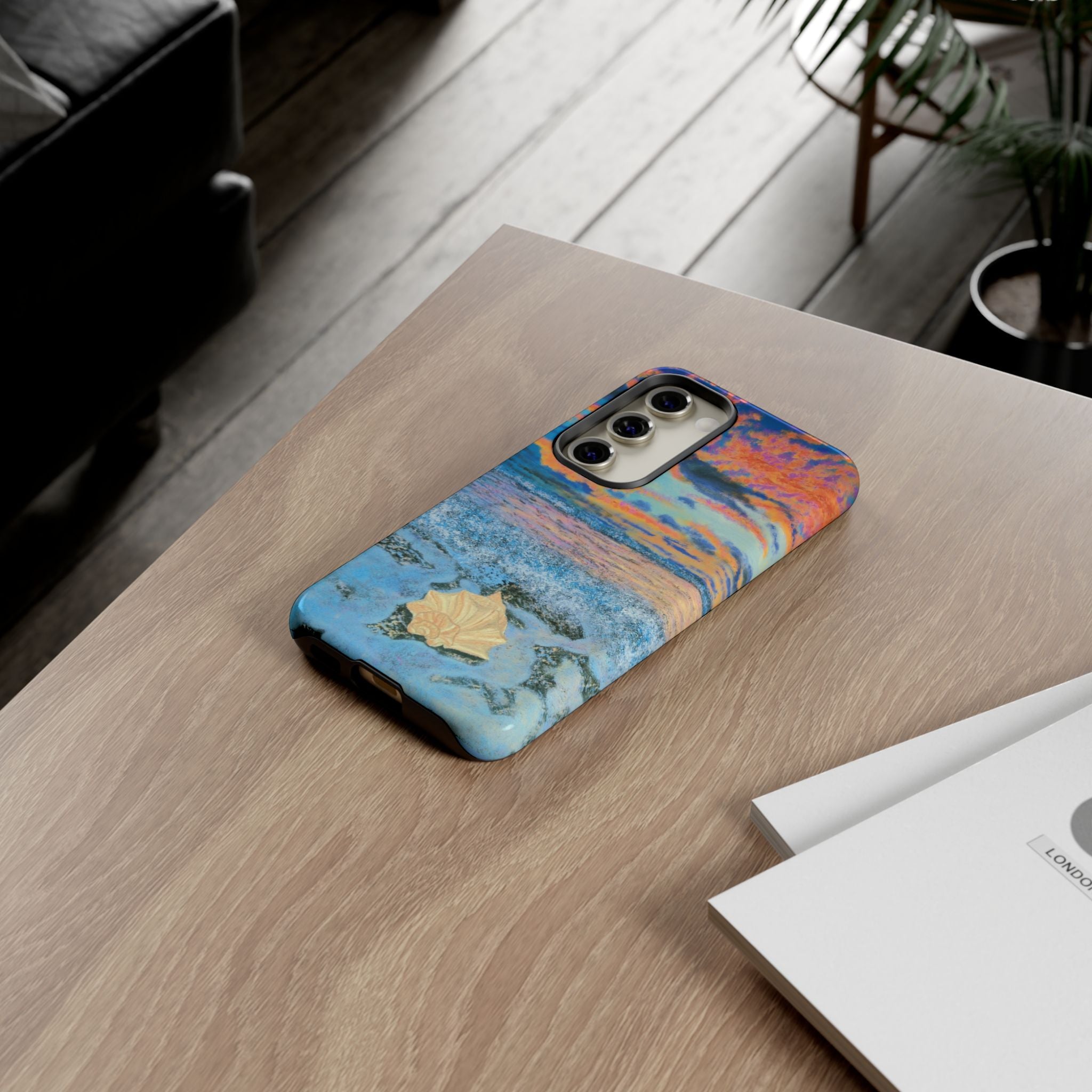 Beach Sunset Phone Case — Tropical Ocean Waves Protective iPhone Cover