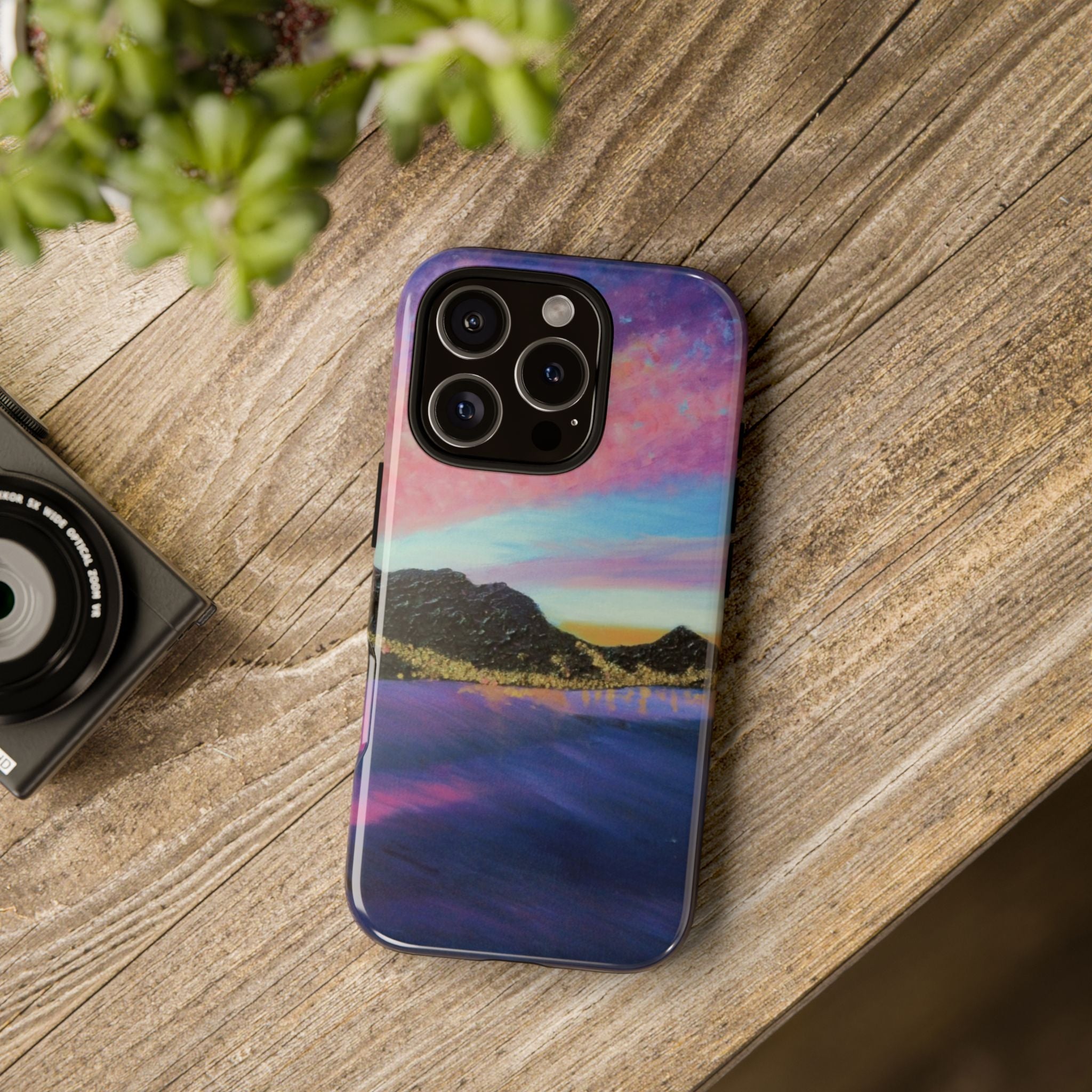 Sunset Mountain Landscape Phone Case — Colorful Sky Tough Case