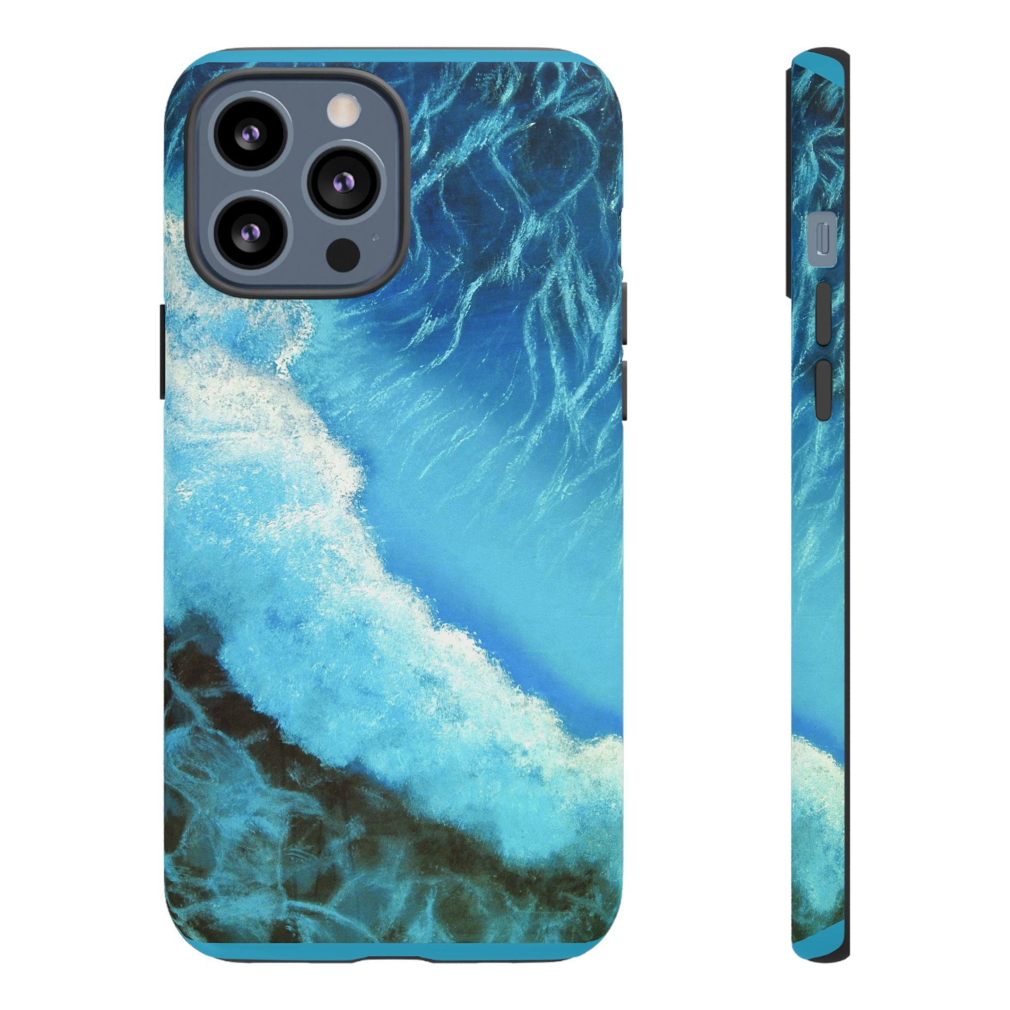 Ocean Wave Tough Phone Case — Blue Sea Water Protective Cover