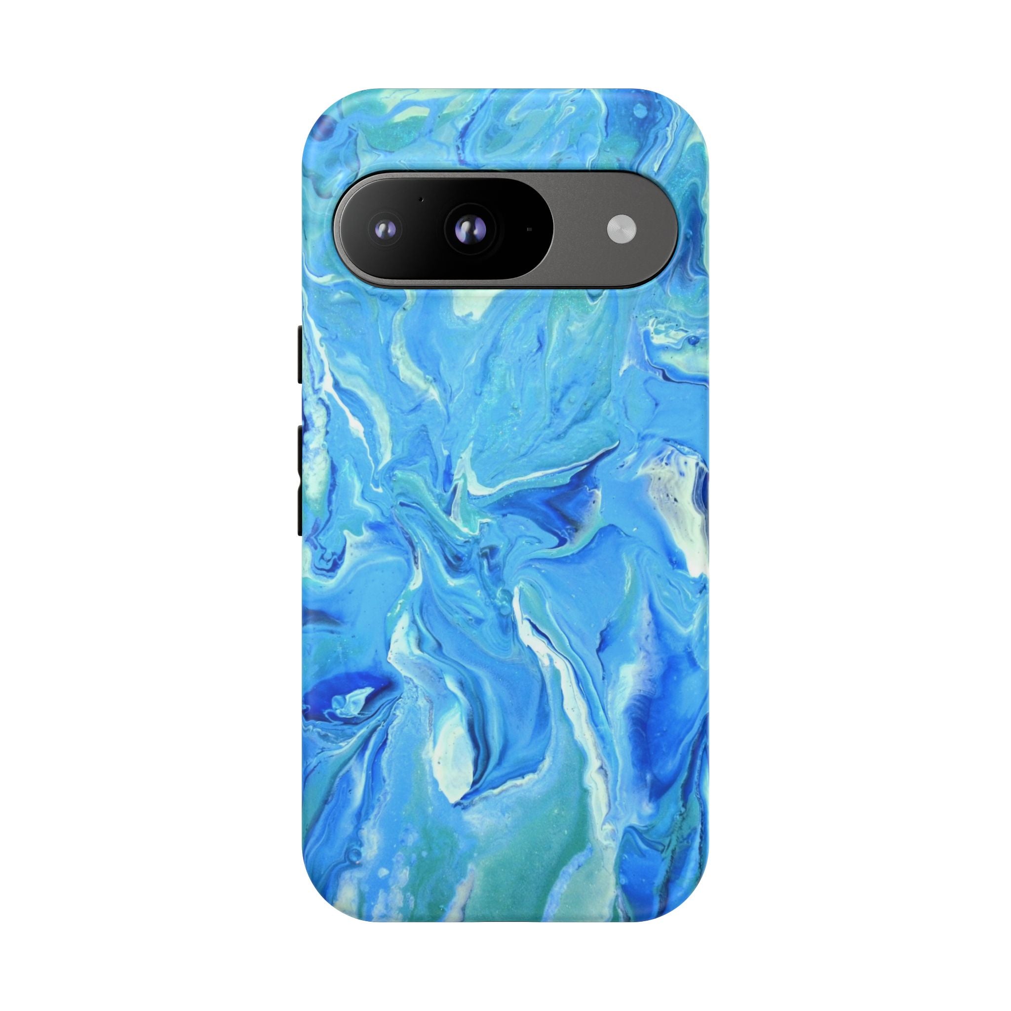 Blue Marble Tough Phone Case — Ocean Swirl Protective iPhone Cover