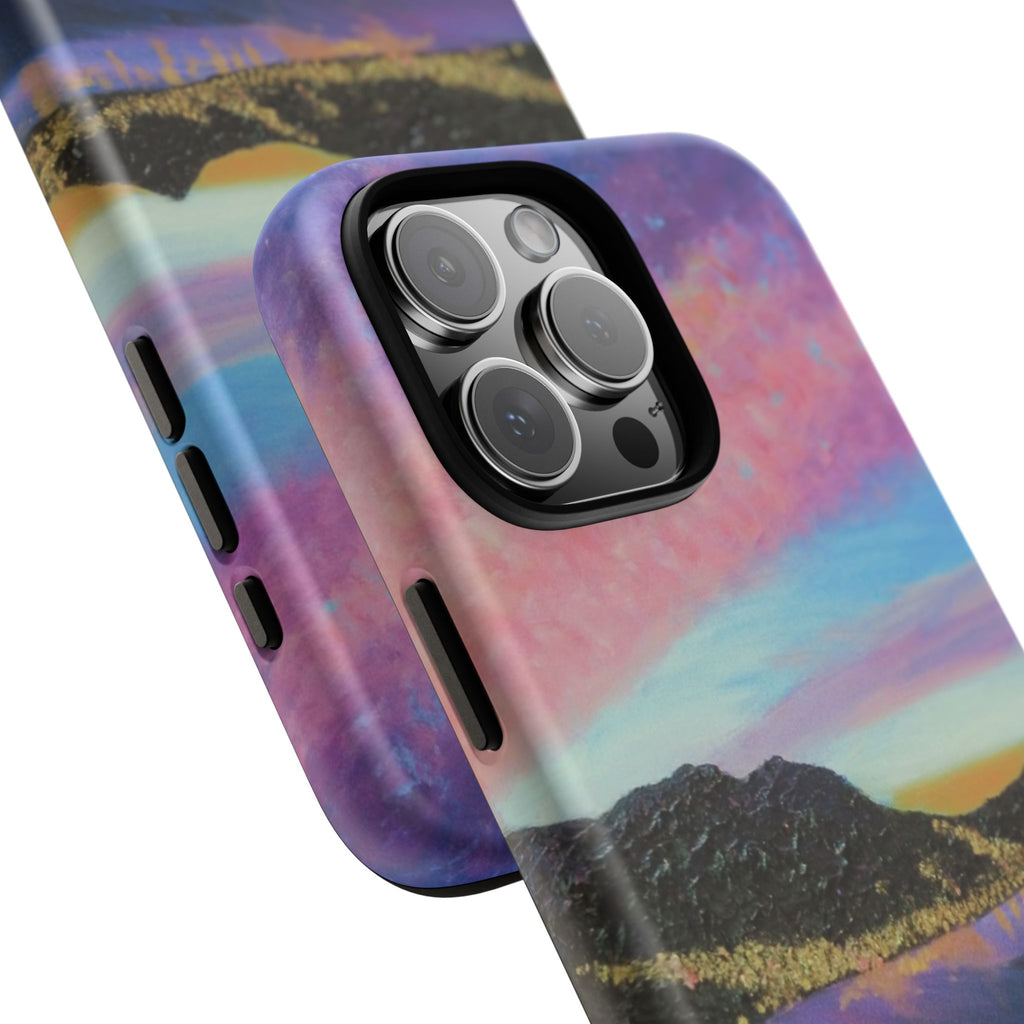 Sunset Mountain Landscape Phone Case — Colorful Sky Tough Case