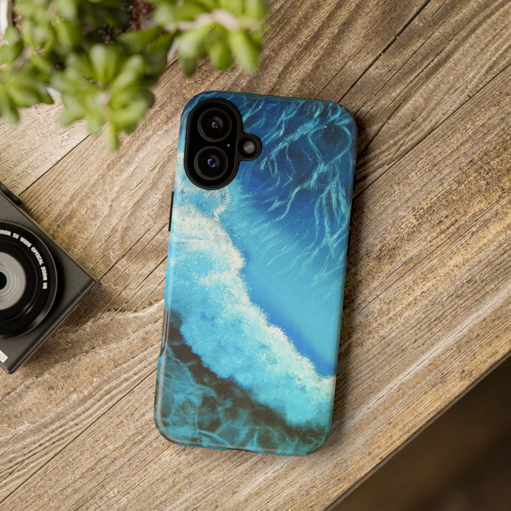 Ocean Wave Tough Phone Case — Blue Sea Water Protective Cover