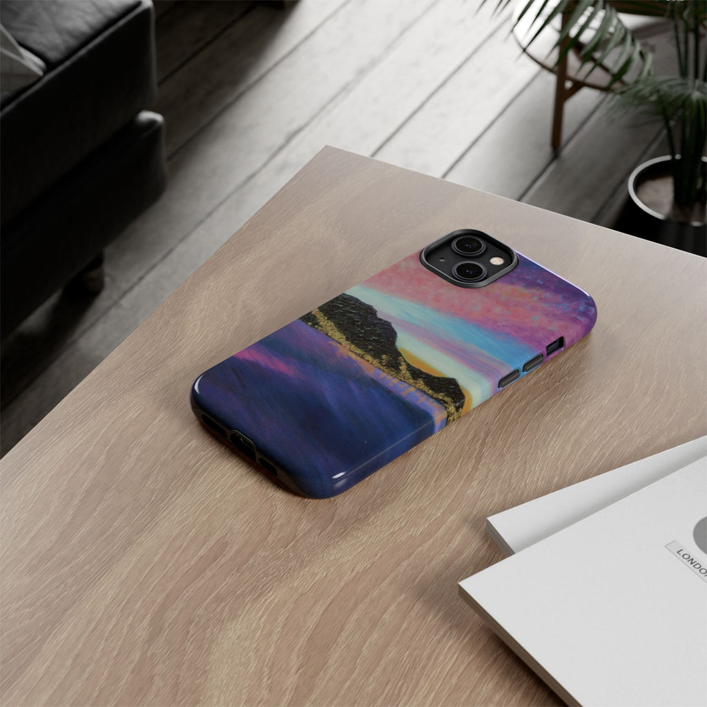 Sunset Mountain Landscape Phone Case — Colorful Sky Tough Case