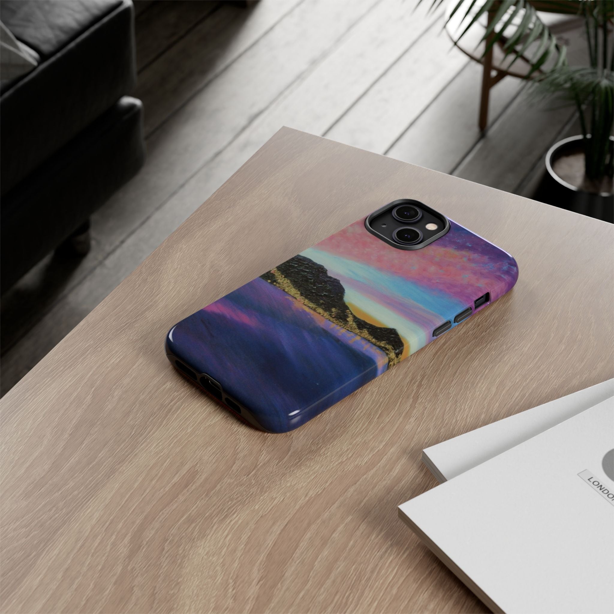 Sunset Mountain Landscape Phone Case — Colorful Sky Tough Case
