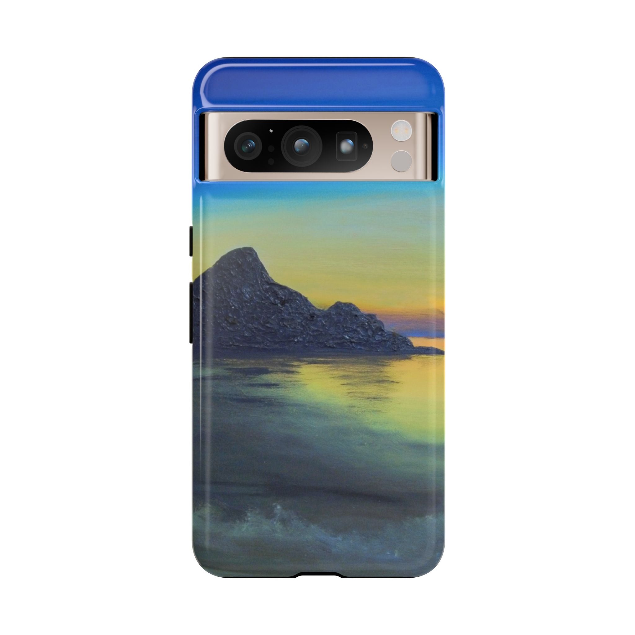 Sunset Cove Phone Case — Durable Protective Tough Case with Tranquil Beach Landscape