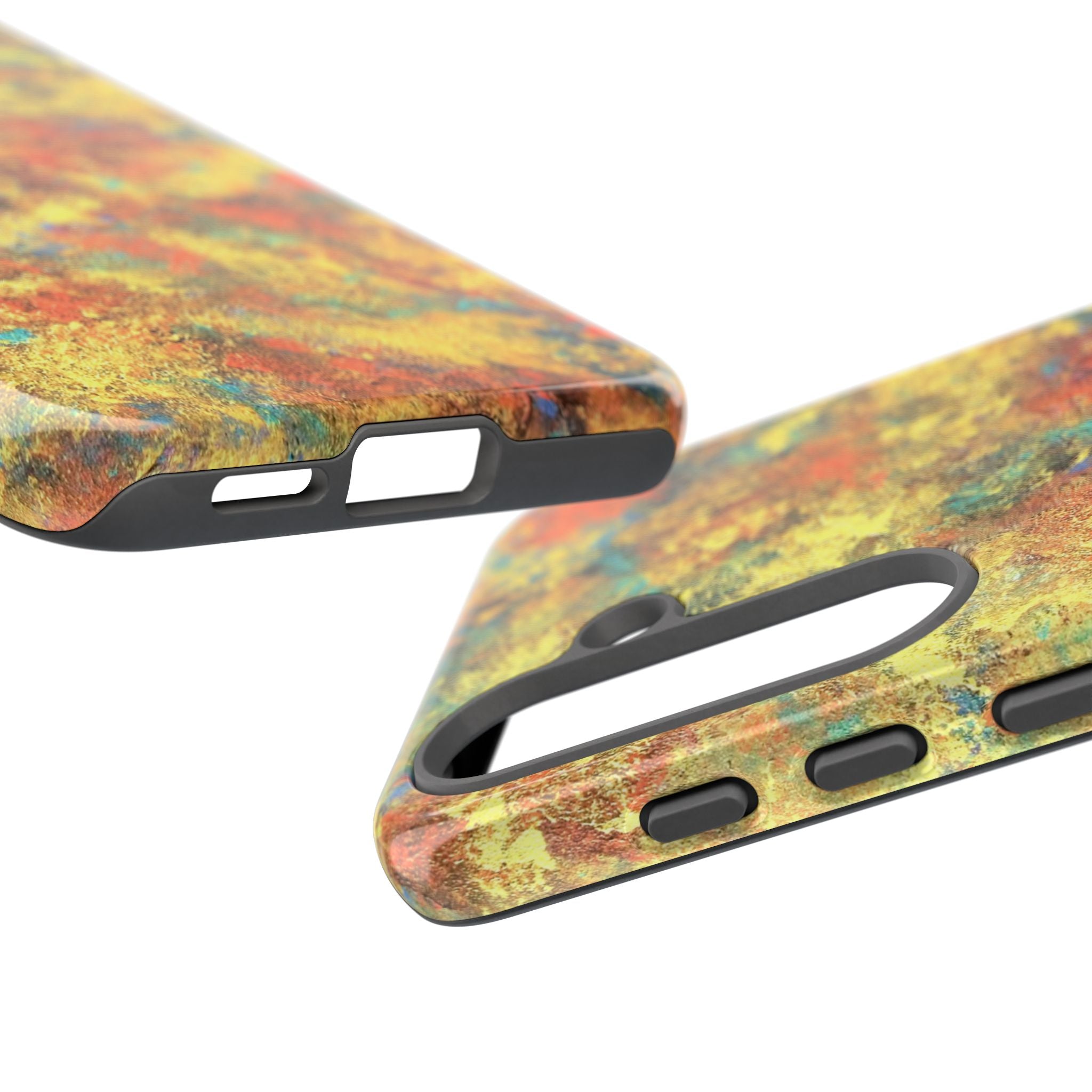 Abstract Autumn Marble Phone Case — Protective iPhone Cover with Warm Fall Colors