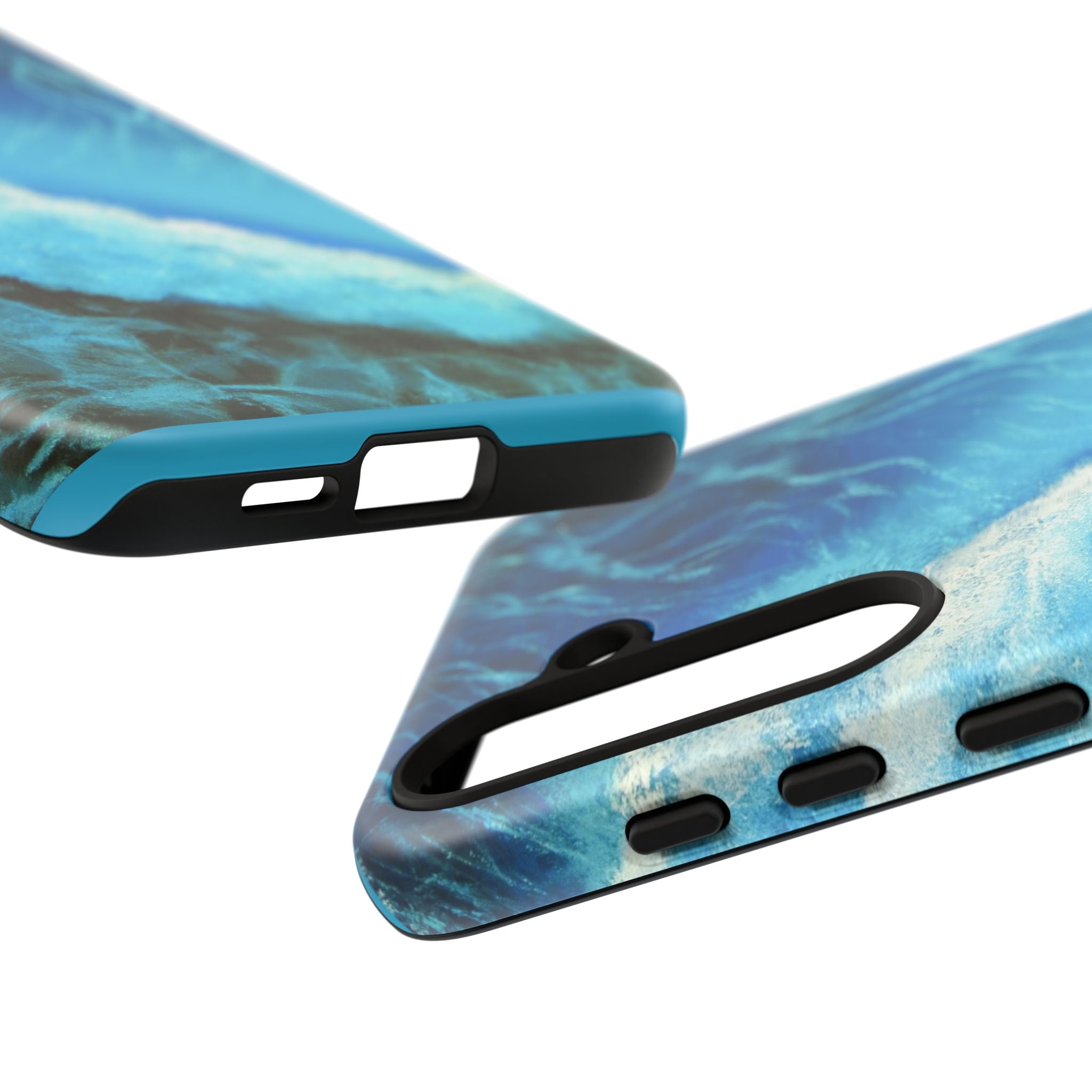 Ocean Wave Tough Phone Case — Blue Sea Water Protective Cover