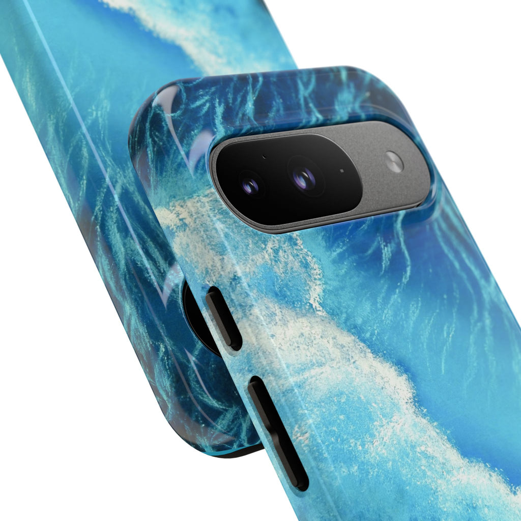Ocean Wave Tough Phone Case — Blue Sea Water Protective Cover