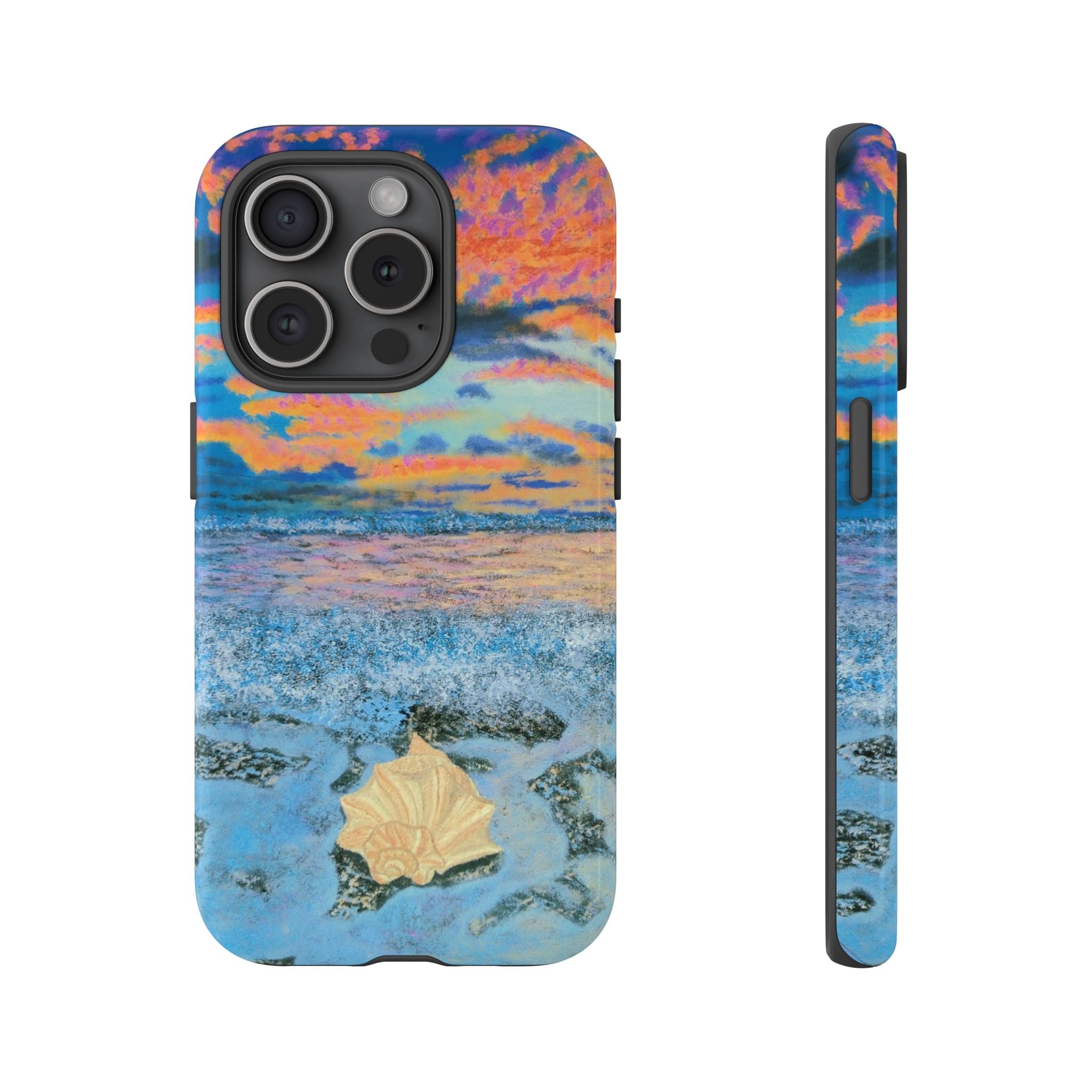 Beach Sunset Phone Case — Tropical Ocean Waves Protective iPhone Cover