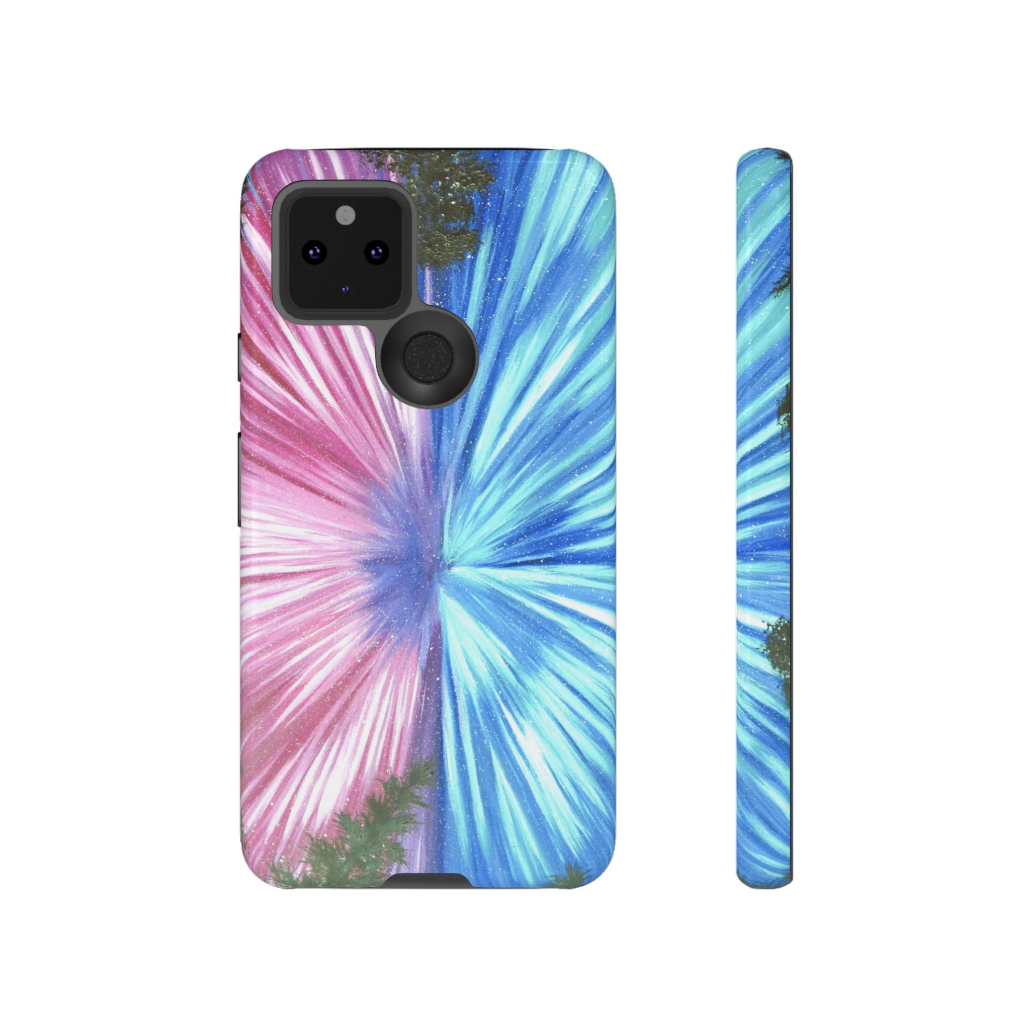 Phone Case — Pink & Blue Burst Tough Protective Case