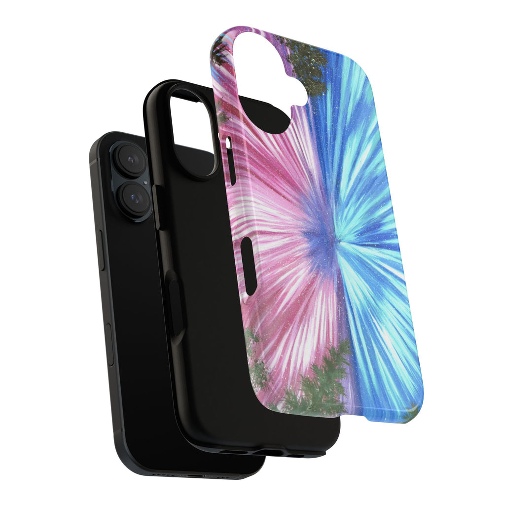 Phone Case — Pink & Blue Burst Tough Protective Case