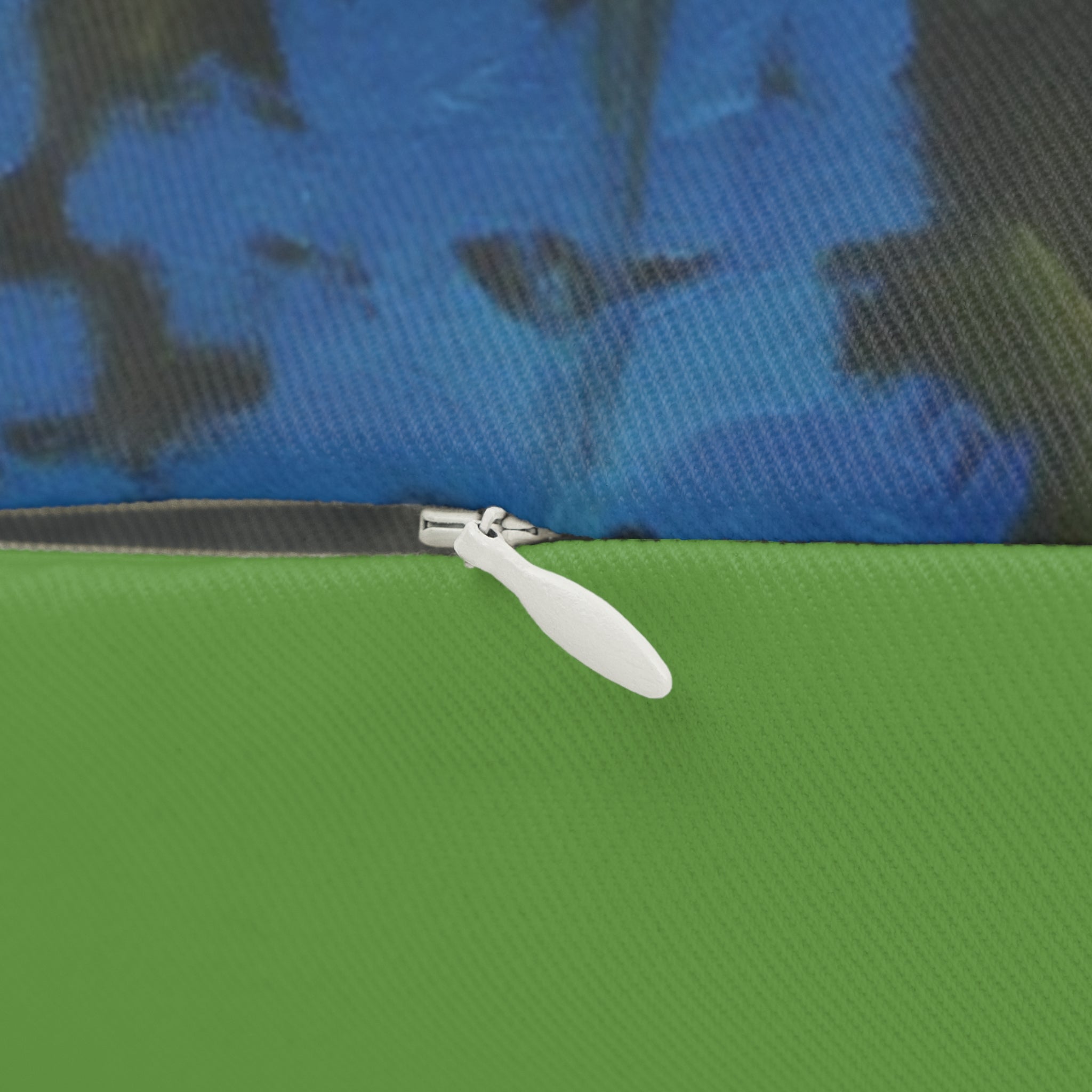 Scenic Meadow Lumbar Pillow — Green Landscape Decorative Throw Pillow