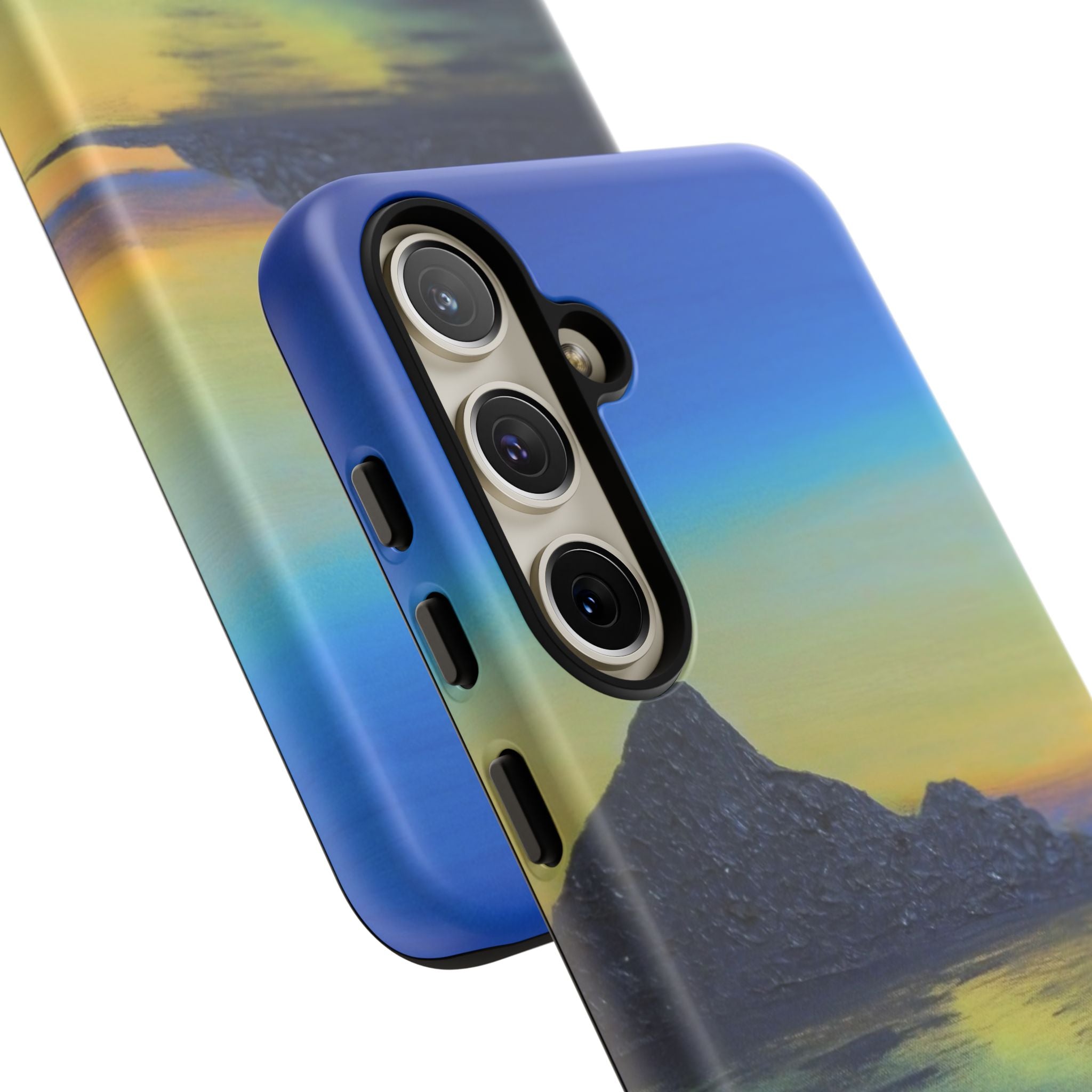 Sunset Cove Phone Case — Durable Protective Tough Case with Tranquil Beach Landscape