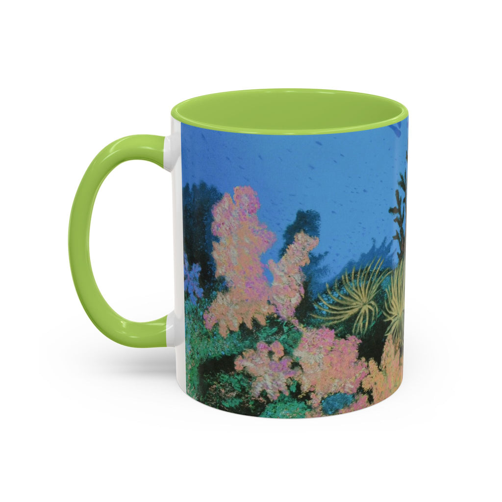 Coral Reef Accent Coffee Mug — Ocean Underwater Sea Life Design