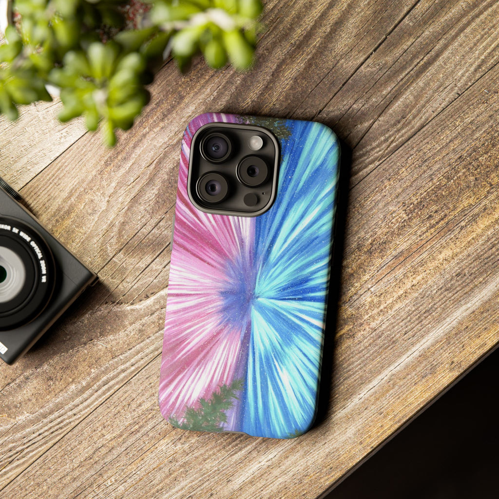 Phone Case — Pink & Blue Burst Tough Protective Case