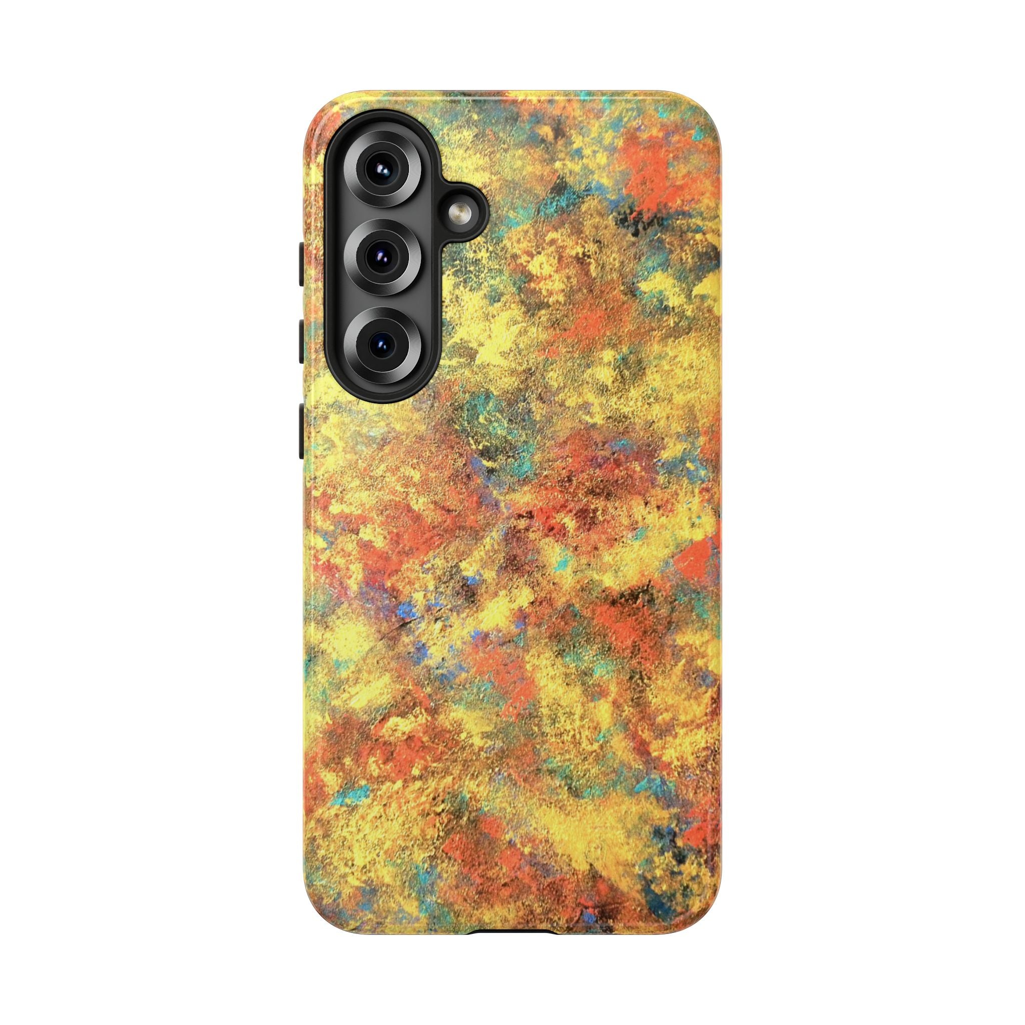 Abstract Autumn Marble Phone Case — Protective iPhone Cover with Warm Fall Colors
