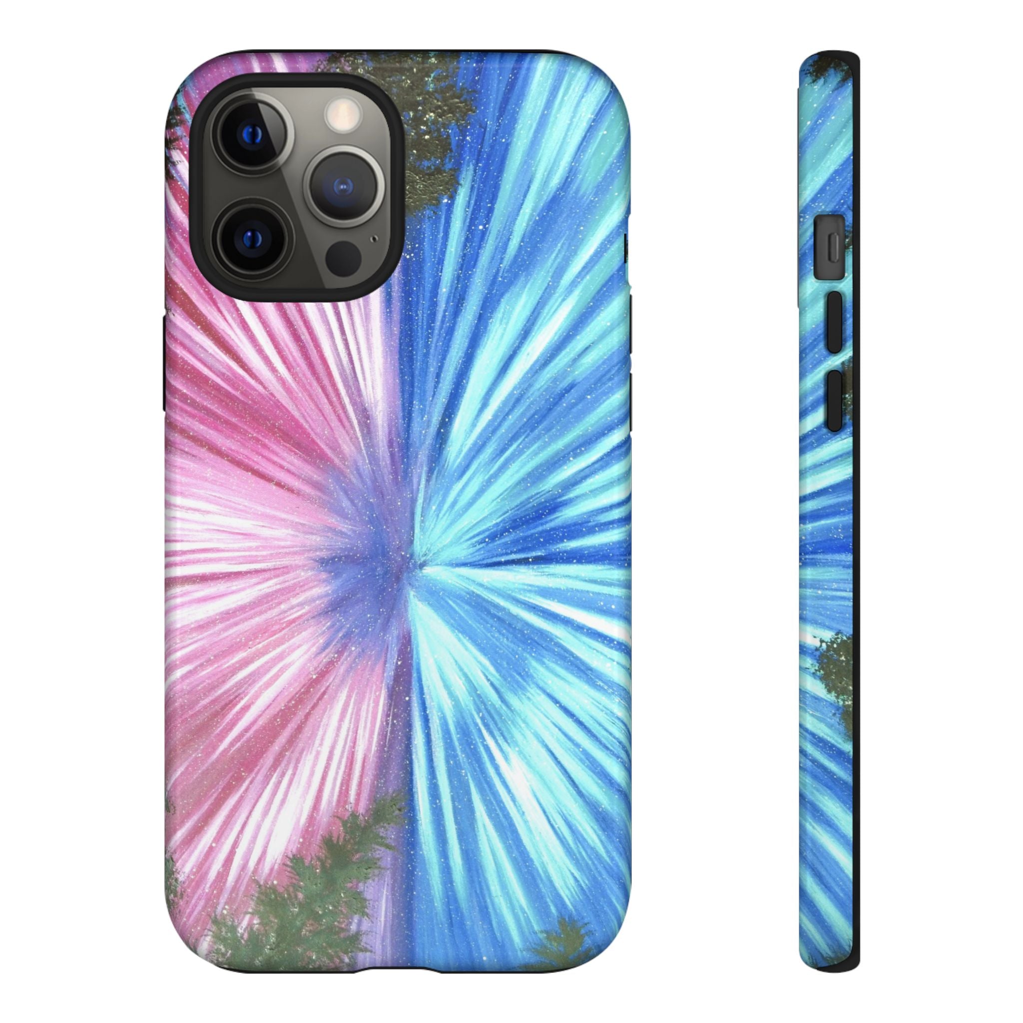 Phone Case — Pink & Blue Burst Tough Protective Case