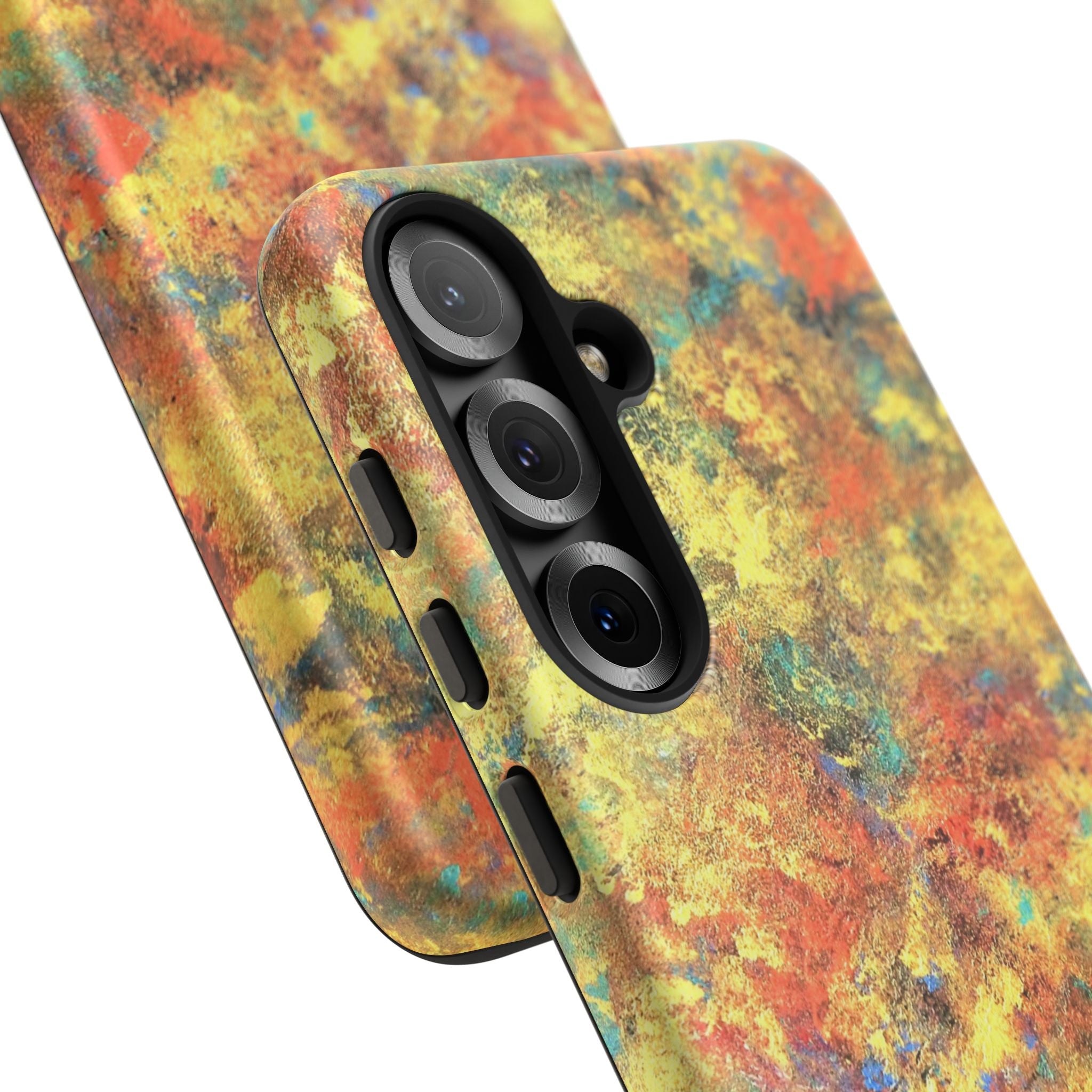 Abstract Autumn Marble Phone Case — Protective iPhone Cover with Warm Fall Colors