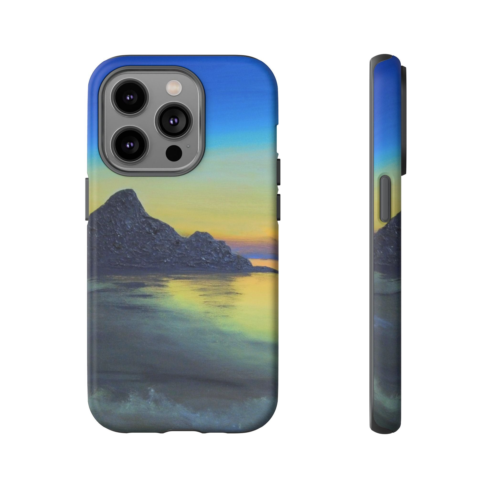 Sunset Cove Phone Case — Durable Protective Tough Case with Tranquil Beach Landscape