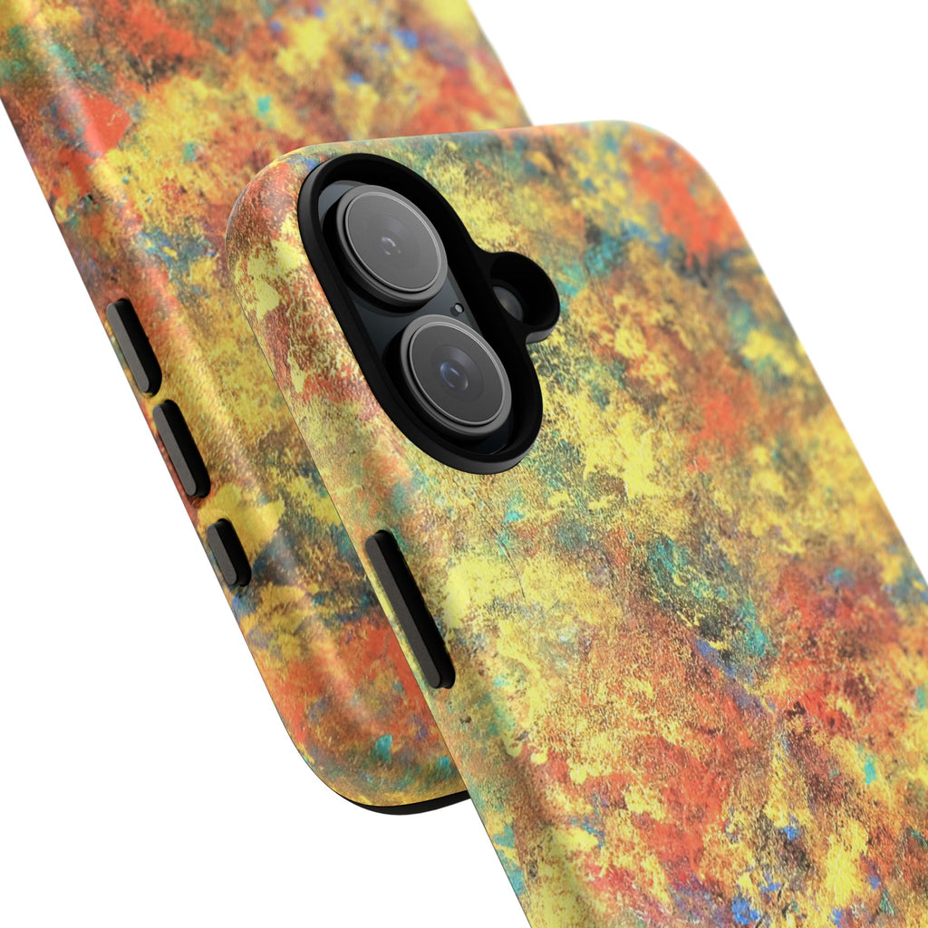 Abstract Autumn Marble Phone Case — Protective iPhone Cover with Warm Fall Colors