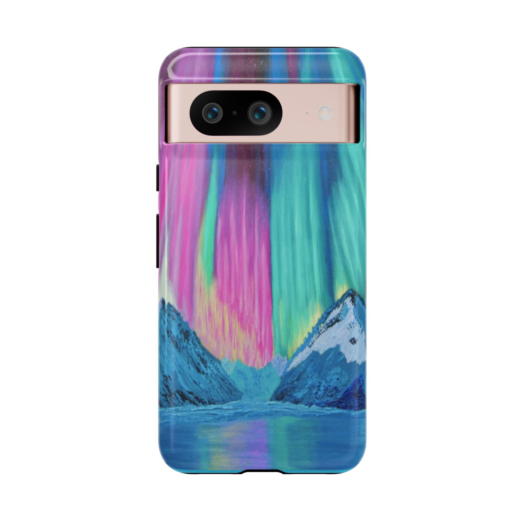 Aurora Mountain Tough Phone Case — Northern Lights Protective iPhone Cover