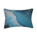 Ocean Wave Blue Lumbar Pillow